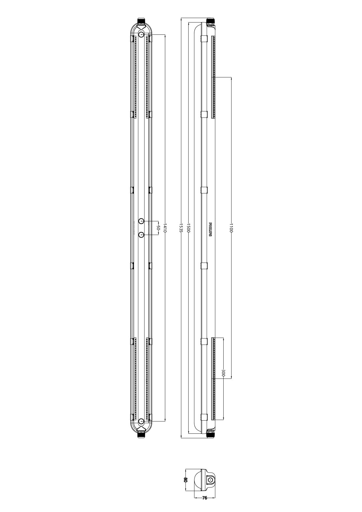 CoreLine Stagna Gen3, 21.5 W, L1500 mm, 3400 lm, 4000 K, Simmetrica, Trasparente, IP66, IK08, TW3, EL-ready – Immagine 20 di 20