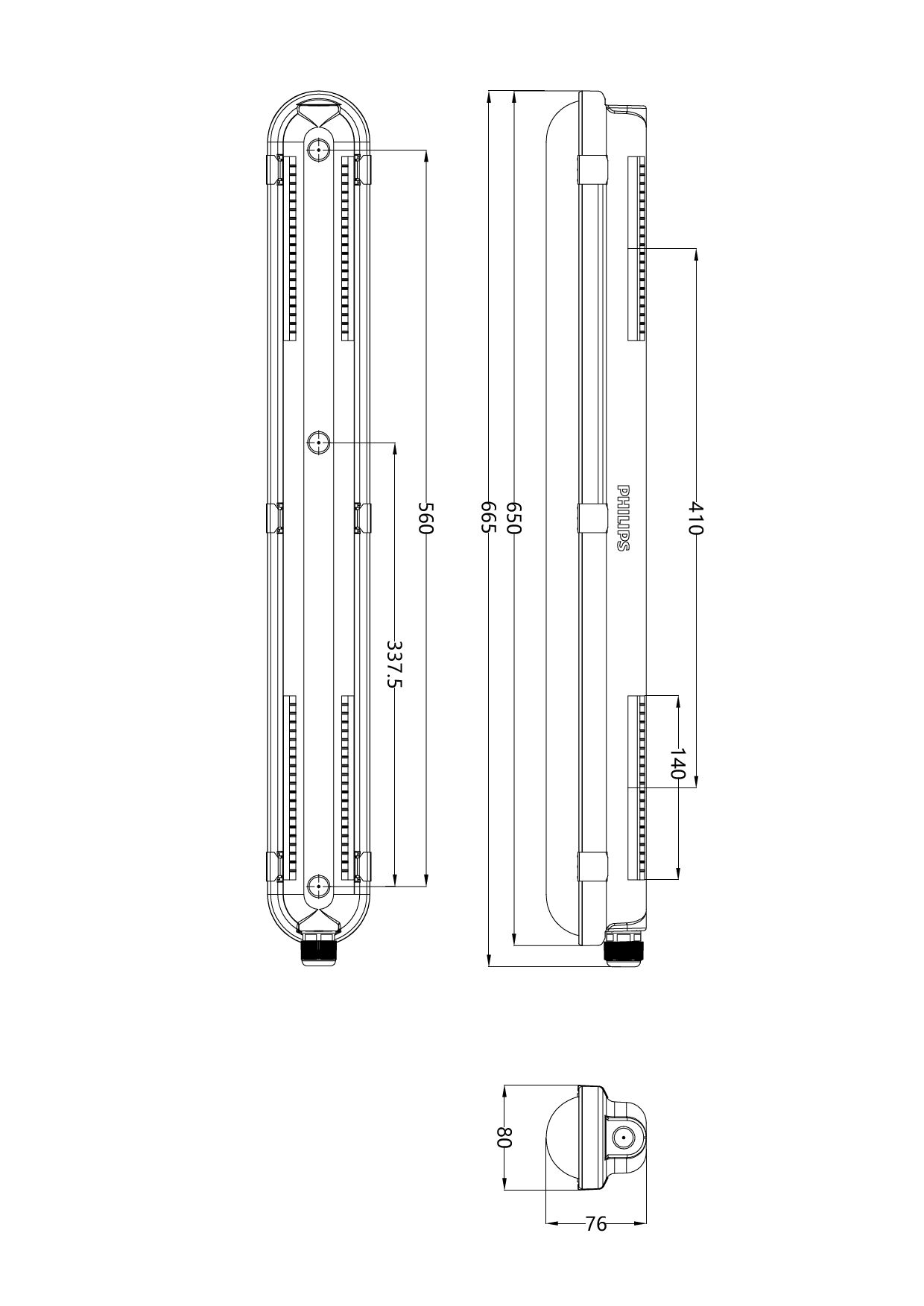CoreLine Stagna Gen3, 13 W, L600 mm, 2000 lm, 4000 K, Simmetrica, Trasparente, IP66, IK08 – Immagine 16 di 16