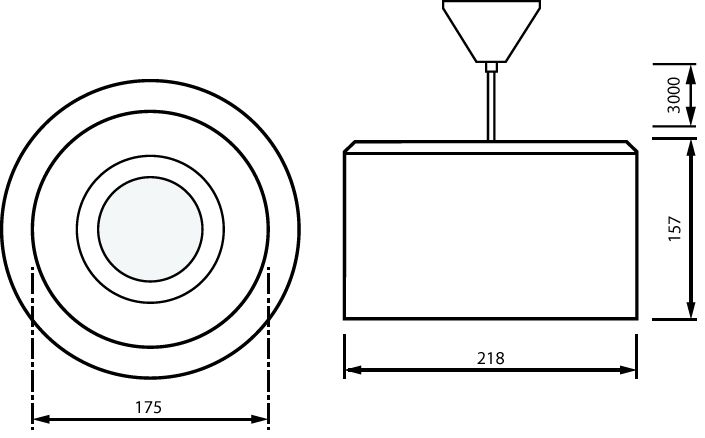 Drum, Pendant-mounted, 3D printed, 16.5 W, D218 mm, 2279 lm, 4000 K, Riflettore speculare C, IP20, EL-DC – Immagine 6 di 6