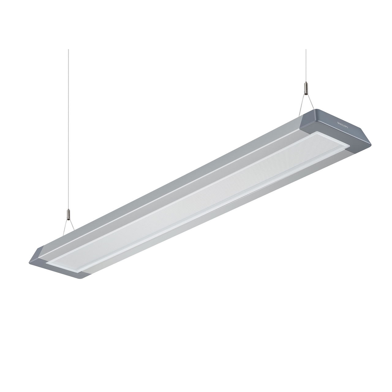 FlexBlend, sospeso, 42.5 W, 1470x200 mm  H73 mm, SMT, 4500 lm, 4000 K, CRI90, DALI, UGR19, EL-DC