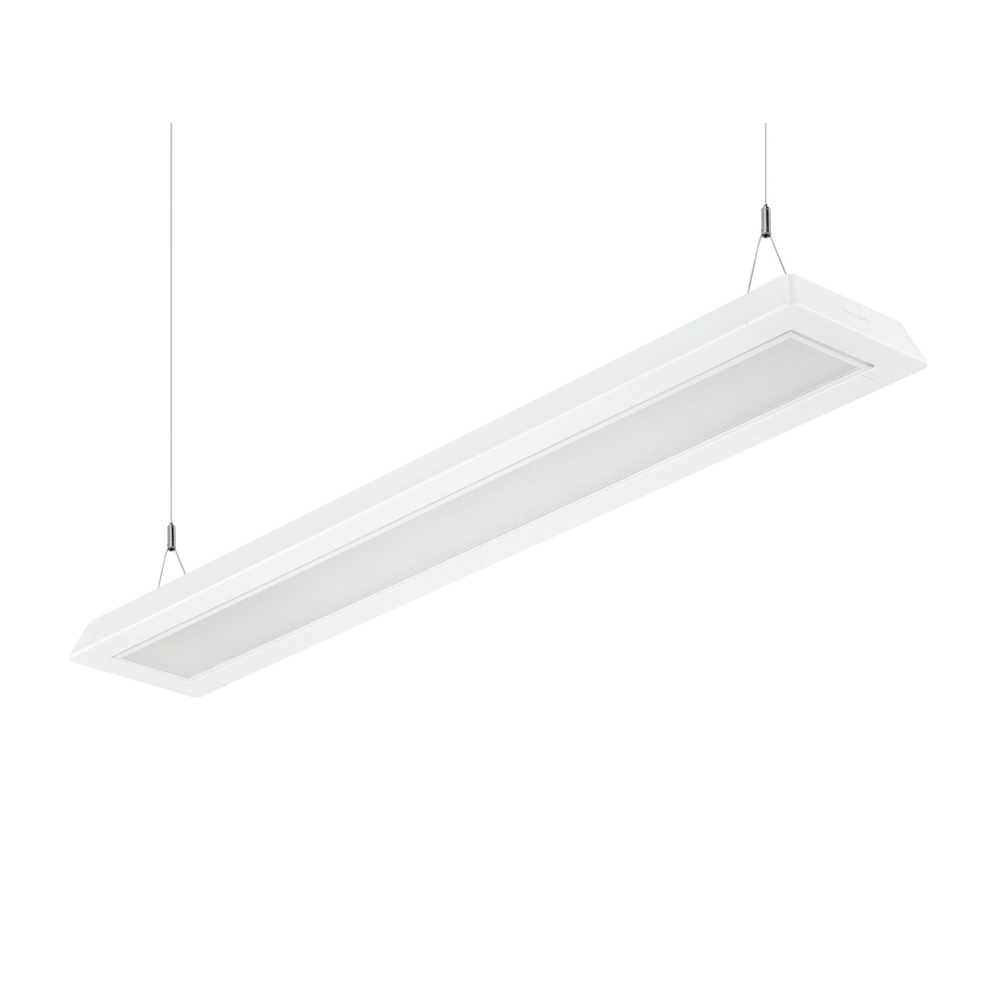 FlexBlend, sospeso, 36 W, 1200x200 mm  H73 mm, SMT, 4800 lm, 4000 K, CRI90, DALI, UGR19, EL-DC