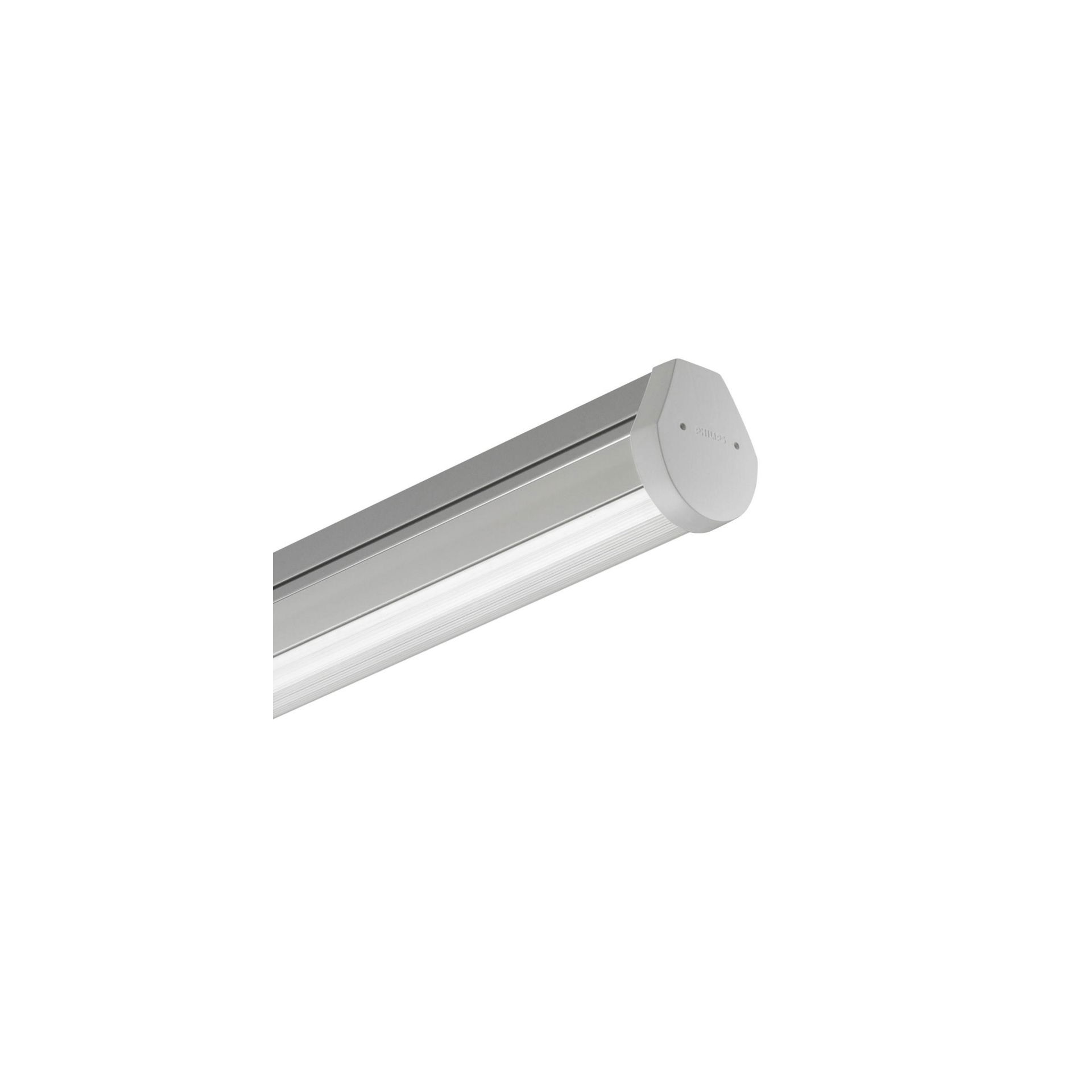Maxos LED Performer, Trunking light panel, 37.3 W, L1800 mm, 6000 lm, 4000 K, DALI, Fascio largo, Trasparente, Argento, IP40
