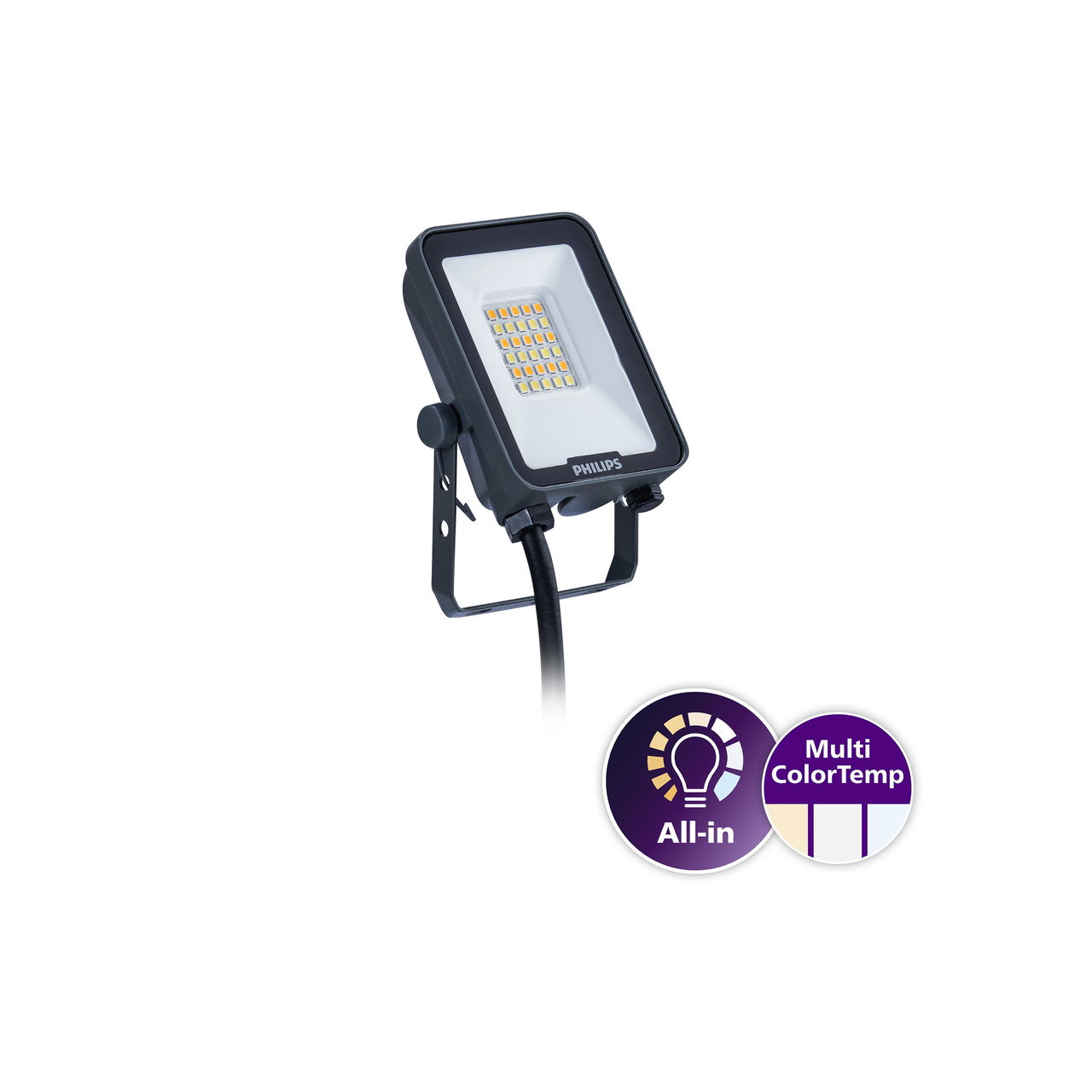 Proiettori completi Ledinaire, 10 W, 1100 lm, 1200 lm, 3000 K, 4000 K, 6500 K, CRI80, Simmetrica, IP65