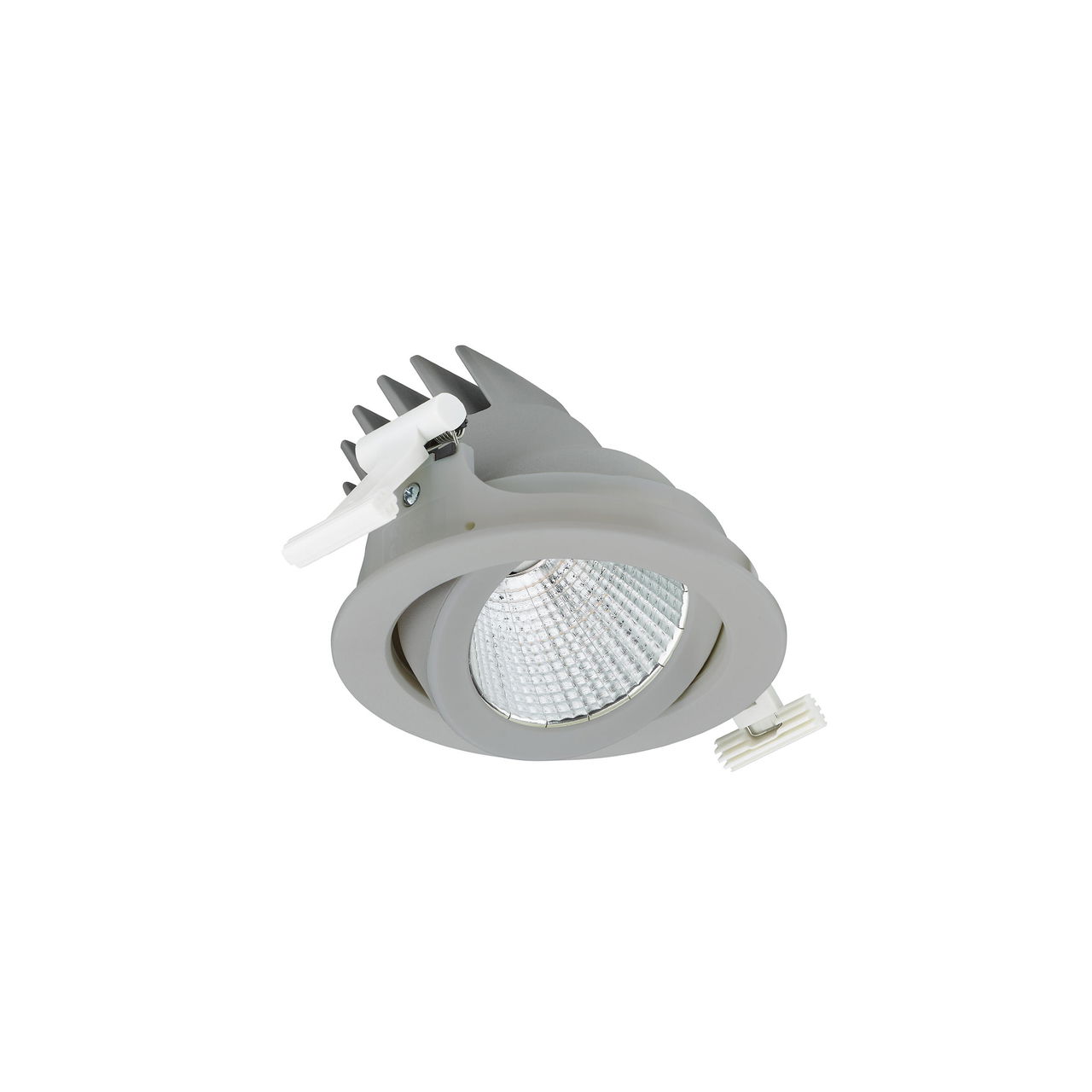 LuxSpace Accent Compact Adjustable, Recessed, 31 W, D125 mm, 4100 lm, 2700 K, Fascio largo, Riflettore PerfectAccent, Argento, IP20