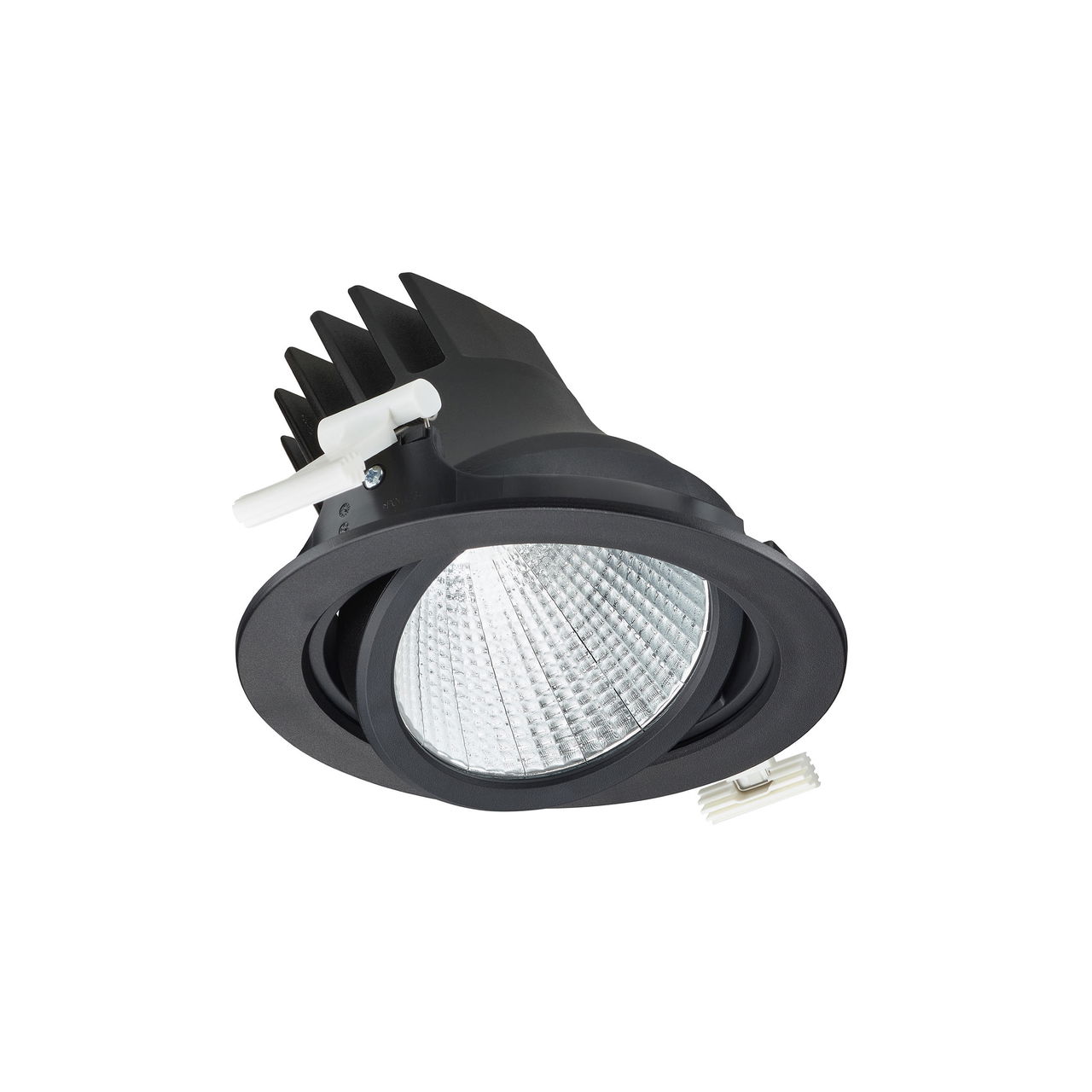 LuxSpace Accent Performance Adjustable, Recessed, 31 W, D155 mm, 3900 lm, 3000 K, CRI90, Fascio largo, Riflettore PerfectAccent, Nero, IP20