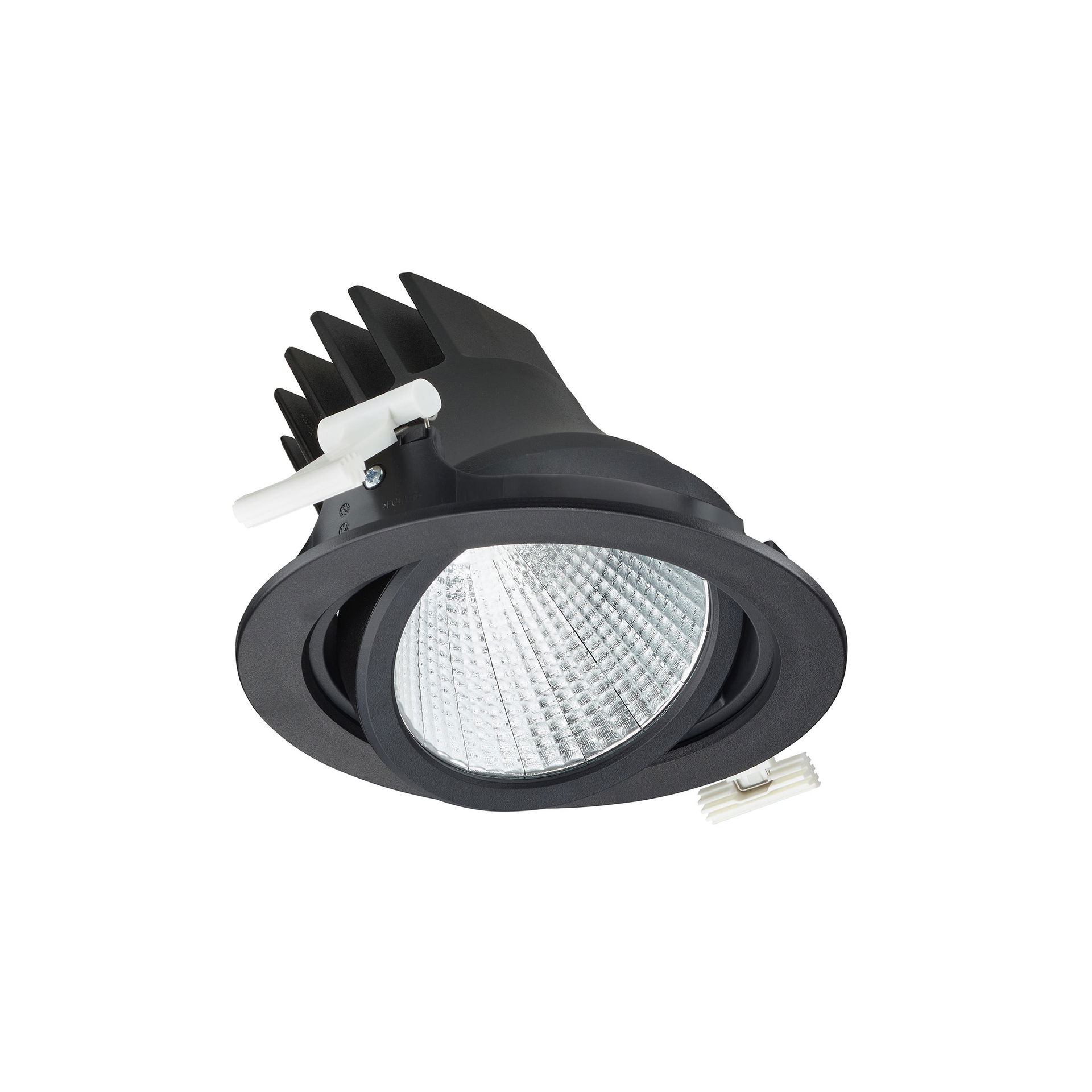 LuxSpace Accent Performance Adjustable, Recessed, 31 W, D155 mm, 3900 lm, 3000 K, CRI90, Fascio largo, Riflettore PerfectAccent, Nero, IP20