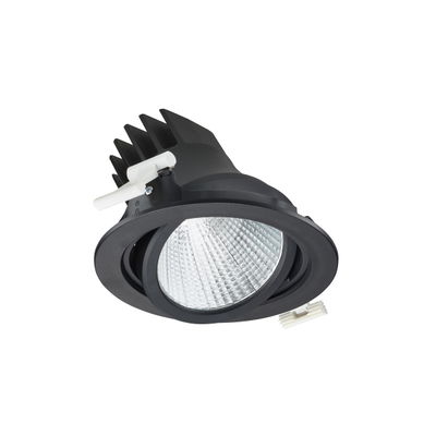 LuxSpace Accent Performance Adjustable, Recessed, 31 W, D155 mm, 3900 lm, 3000 K, CRI90, Fascio largo, Riflettore PerfectAccent, Nero, IP20
