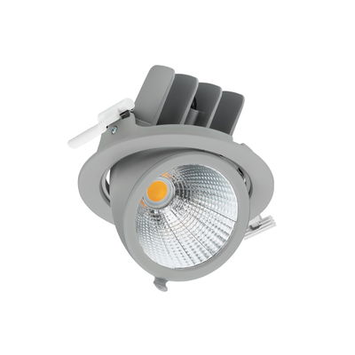 LuxSpace Accent Performance a gomito, Recessed, 37.5 W, D155 mm, 5200 lm, 2700 K, Fascio extra largo, Riflettore PerfectAccent, Argento, IP20