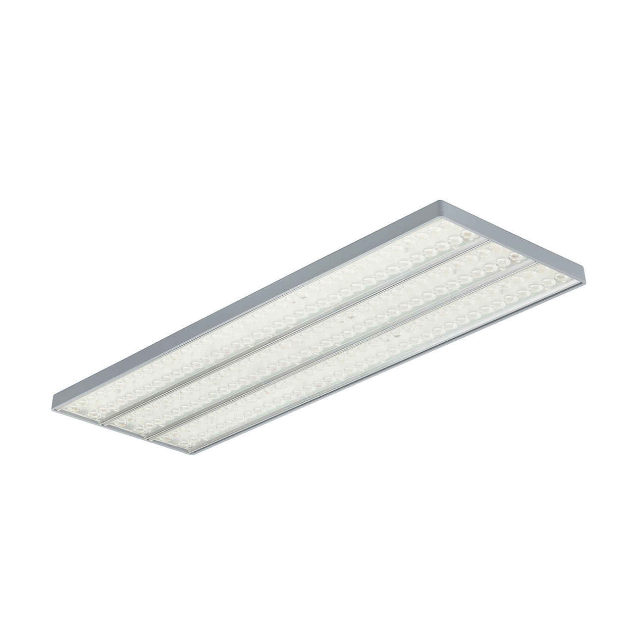 StoreSet Evo, Track panel, 67 W, 575x196 mm, 9200 lm, 4000 K, Asimmetrica speculare angolo 20°, Trasparente, Argento