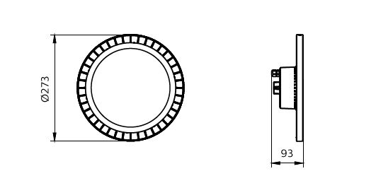 Proiettoire industriale Ledinaire, 70 W, D273 mm, 10500 lm, 4000 K, Fascio largo, IP65, IK06 – Immagine 3 di 3