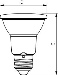 MASTER Value, LEDspot, PAR20, 50 W, E27, 3000 K, 515 lm, CRI 90, 25000 ore, Vetro – Immagine 2 di 2