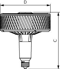 MASTER, LED Highbay, 140 W, HPI 400W, E40, 4000 K, 20000 lm, CRI 80, 50000 h – Immagine 6 di 6