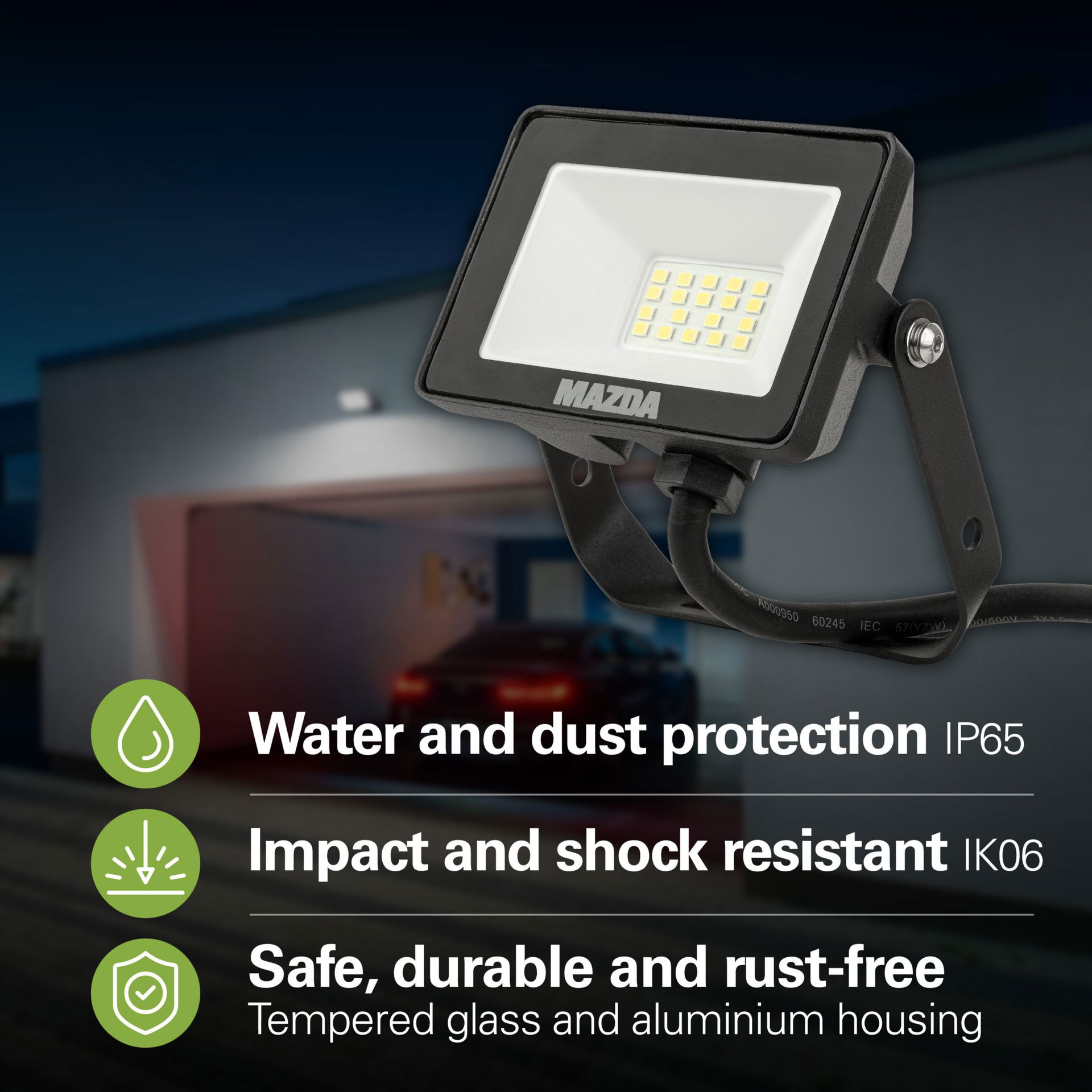 Proiettori Mazda gen2, 10 W, 950 lm, 4000 K, CRI80, Simmetrica, IP65 – Immagine 10 di 29