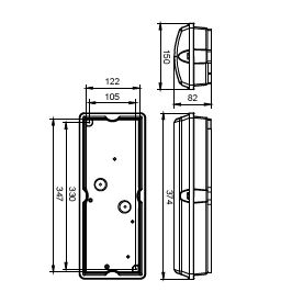 Ledinaire  Wall-mounted rettangolare, 6 W, 374x150 mm, 630 lm, 4000 K, IP65 – Immagine 6 di 6