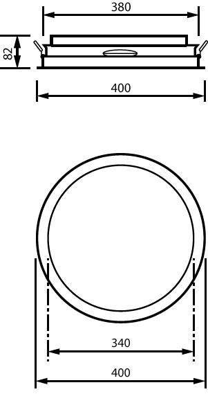 Essential recessed, 3D printed, 15.4 W, D400mm, 1817 lm, 3000 K, CRI90, Wireless, Interact Ready, UGR19, IA5, TP(b) – Immagine 4 di 4