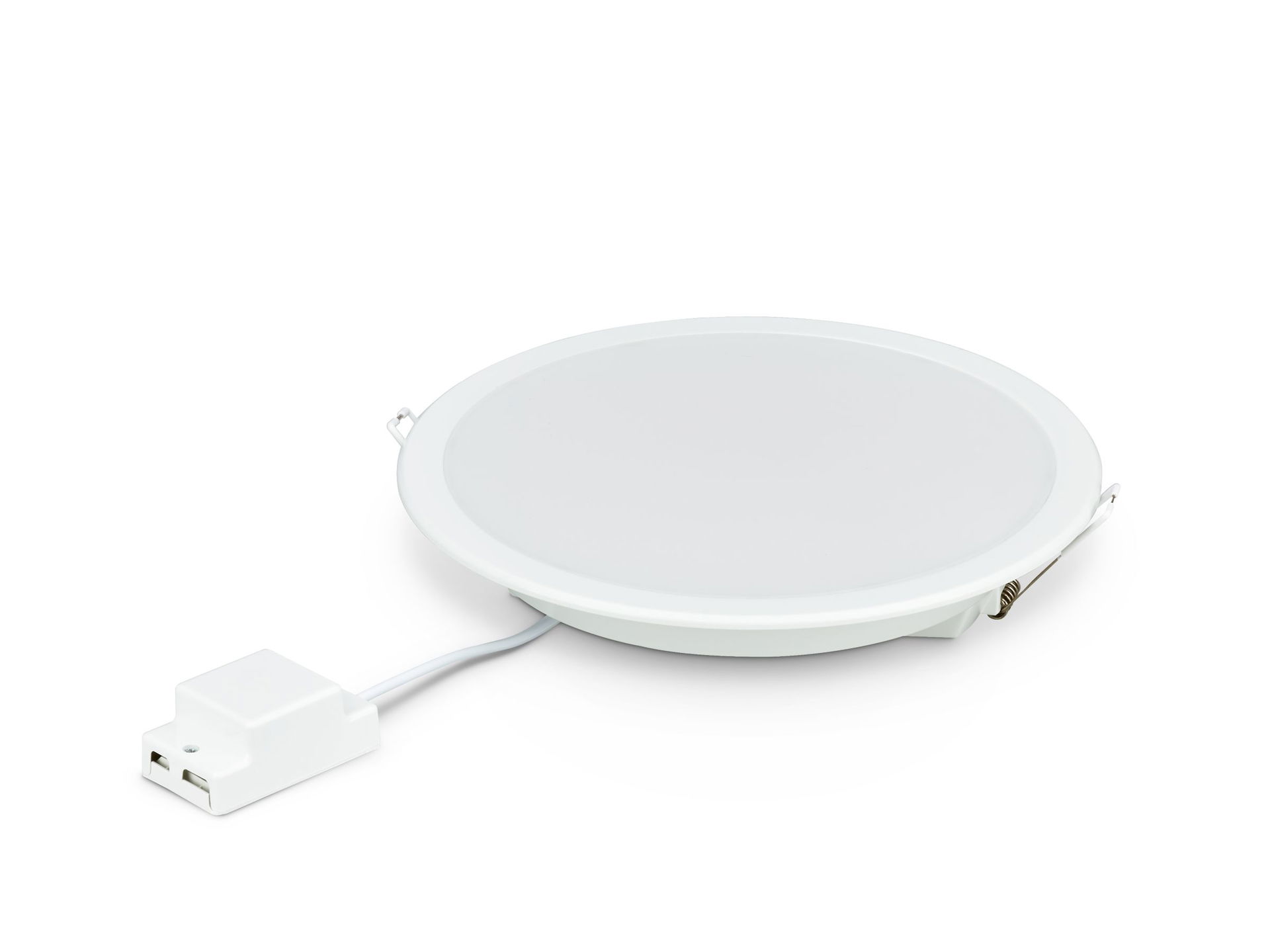 Ledinaire SlimDownlight, 12 W, D150 mm, 1200 lm, 3000 K, Angolo del fascio 110°, Bianco, IP20/44 – Immagine 3 di 8
