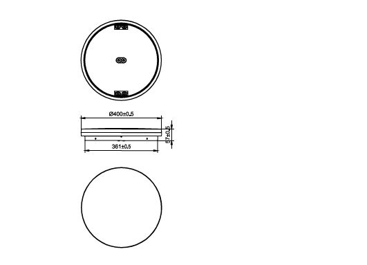 CoreLine Slim Wall -mounted, All-in, 30 W, D400 mm, 4050 lm, 4200 lm, 3000 K, 4000 K, DALI, IP54, EL-DC – Immagine 9 di 9
