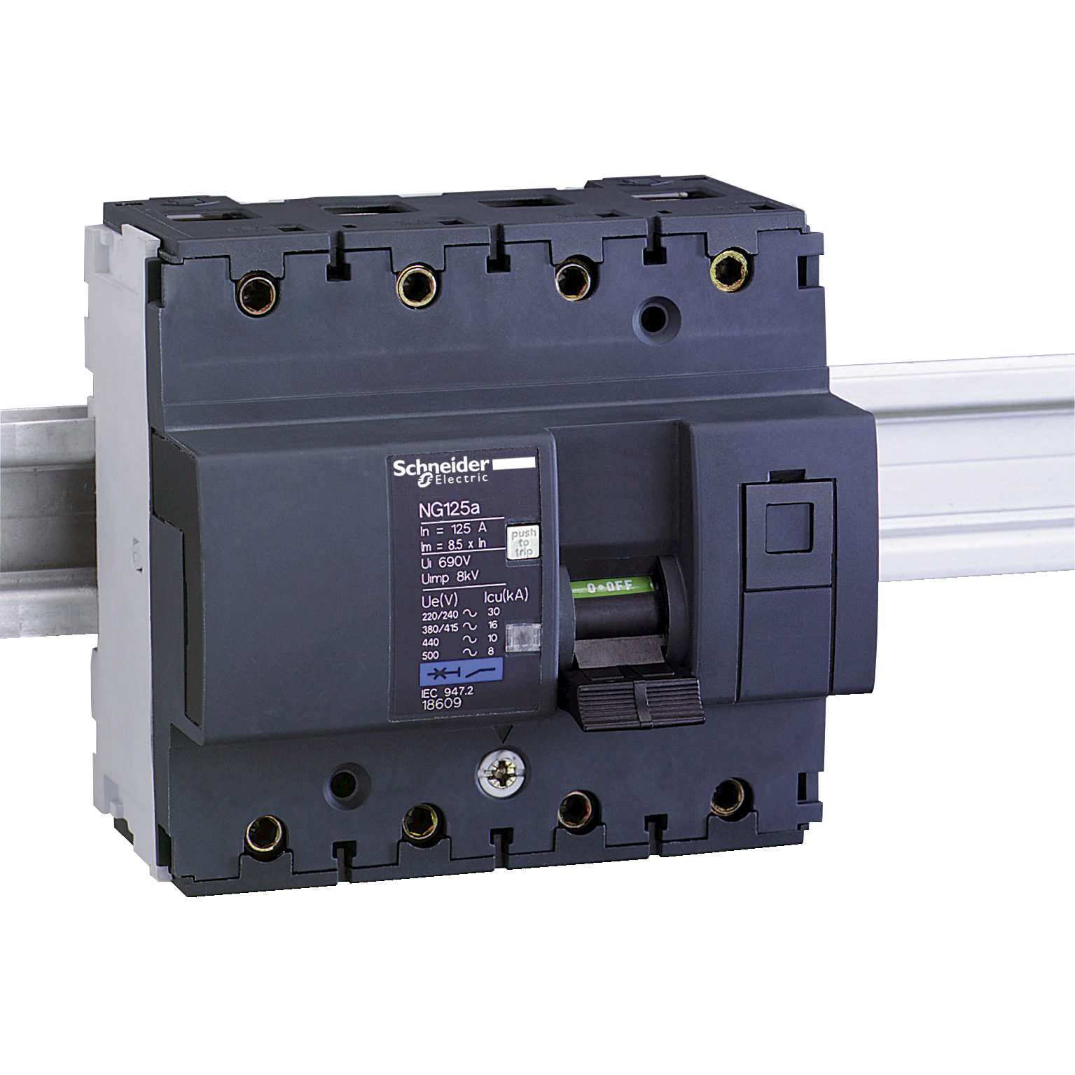 Interruttore magnetotermico NG125a 4P C 80A 16kA