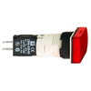 Lampada spia rettangolare Ø16 - IP65 - rossa - LED integrato - 24V