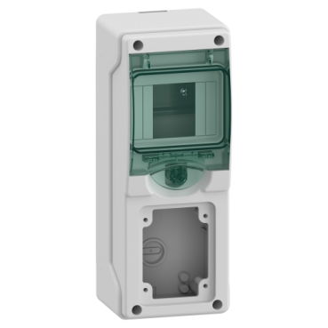 MiniQuadro Mureva Enclosures IP65 4 moduli 1 presa da incasso – Immagine 2 di 4