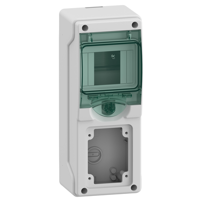 MiniQuadro Mureva Enclosures IP65 4 moduli 1 presa da incasso