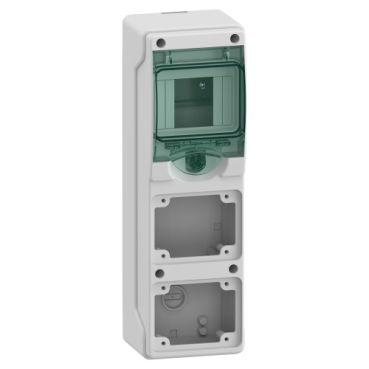 MiniQuadro Mureva Enclosures IP65 4 moduli 2 prese da incasso – Immagine 2 di 4