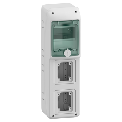 Quadro Mureva Enclosures IP65 5 moduli 2 prese da incasso