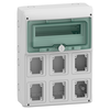 Quadro Mureva Enclosures IP65 12+1 moduli 6 prese da incasso