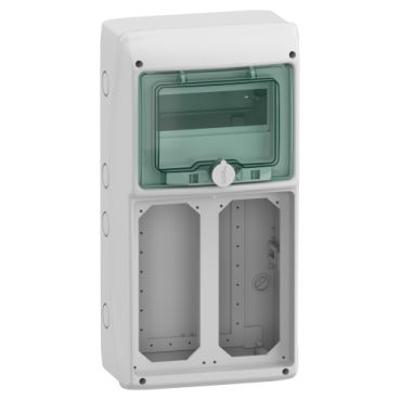 Quadro Mureva Enclosures IP65 8 moduli 2 prese interbloccata Unika – Immagine 2 di 4