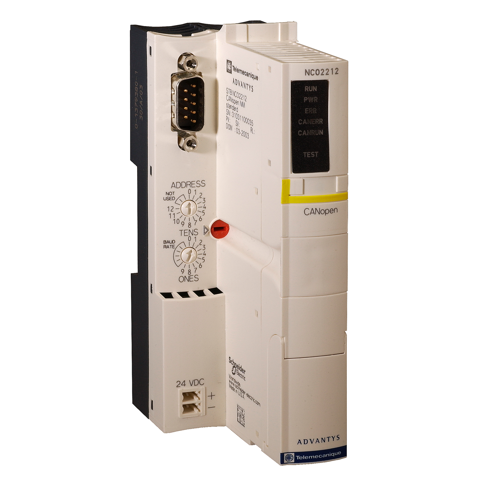 Modulo interfaccia rete standard STB - Bus CANopen - 1 Mbit/s