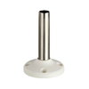 Tubo di supporto c/base di fissaggio l=100mm - alluminio bianco - XVM