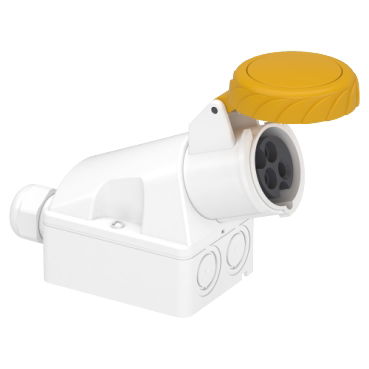 Presa fissa BT da parete IP67 16A 110V 2P+T – Immagine 2 di 5