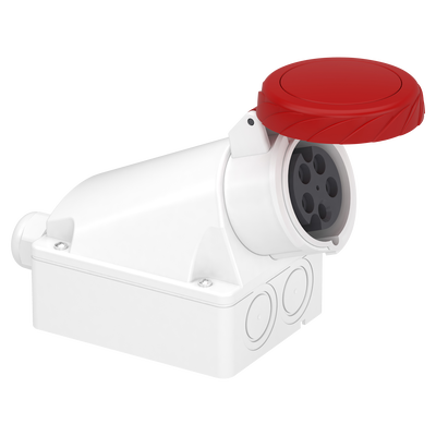 Presa fissa BT da parete IP67 16A 380V 3P+N+T