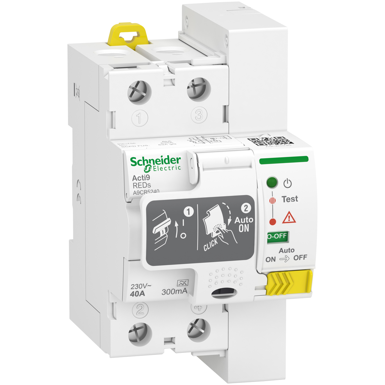 Interruttore differenziale a riarmo automatico REDs, 2P, 40A, 300mA, Tipo A