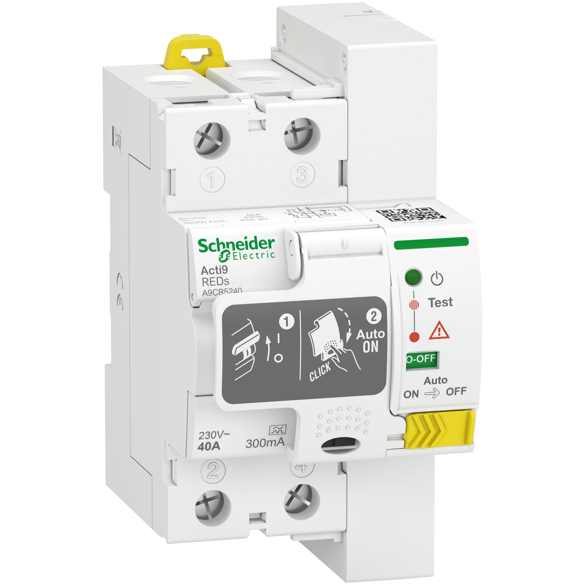 Interruttore differenziale a riarmo automatico REDs, 2P, 40A, 300mA, Tipo A