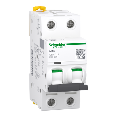 Interruttore magnetotermico iC60L 2P C 25A 15000A