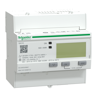 Contatore energia iEM3100 - 3P+N - inserzione diretta 63A - reset