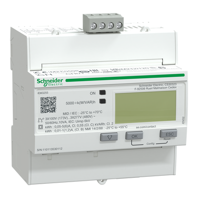 Contatore energia iEM3255- 3P+N inserzione con TA - Modbus 1DI+1DO - MID