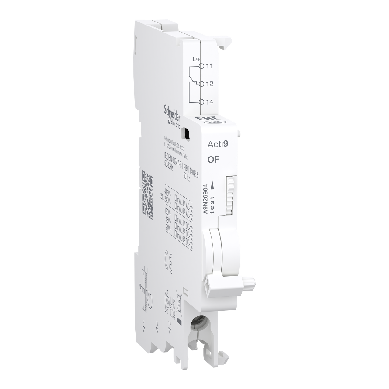 Contatto ausiliario Acti9 OF per C120, C60H-DC, C60PV-DC, C60NA-DC, SW60-DC