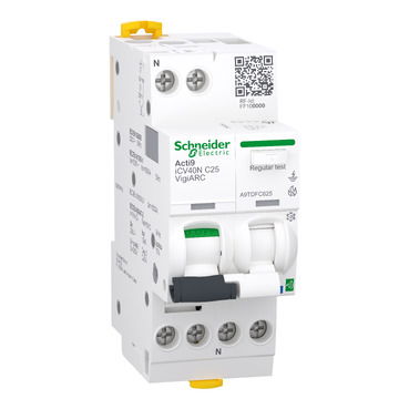 Interruttore magnetotermico differenziale comunicante con protezione AFDD, Acti9 iCV40N VigiARC, 1P+N, 25A, curva C, 30mA, tipo A-SI, 6000A – Immagine 2 di 5