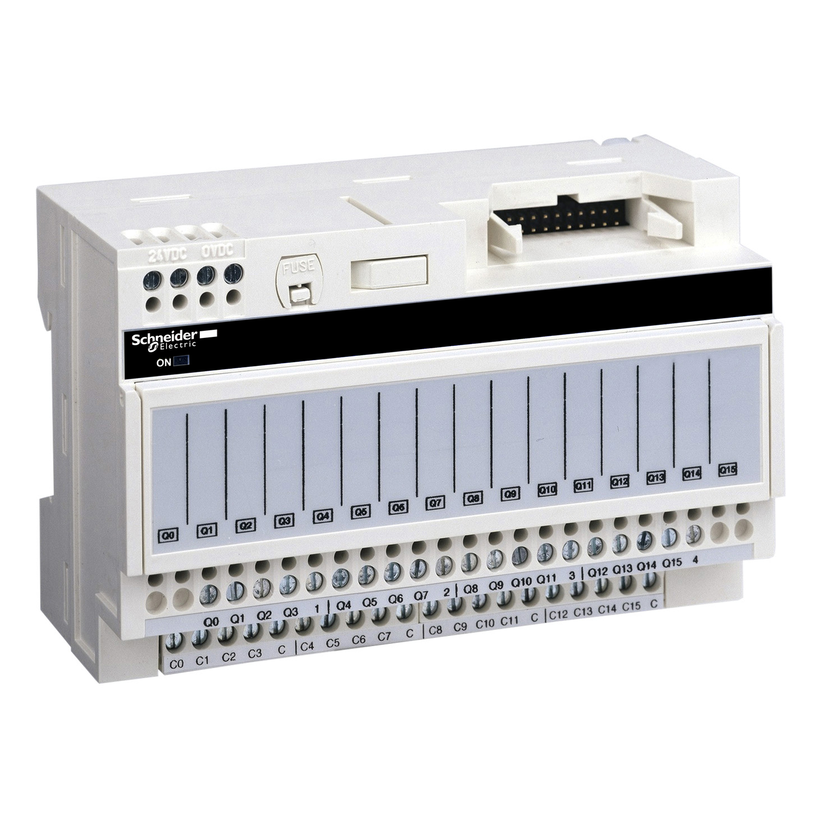 Sottobase per relè plug-in ABE7 - 16 canali - Relè 5 mm
