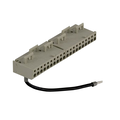 Accessorio sottobase connessione - Morsettiera ad aggancio - 20 terminali a vite