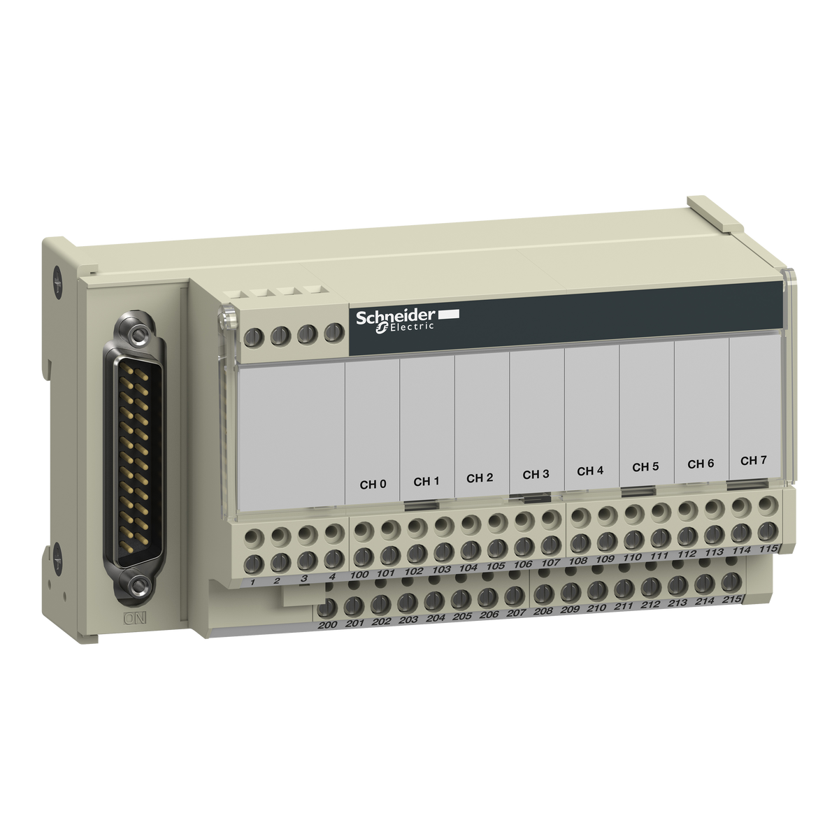 Sottobase connessione ABE7 - Per la distribuzione di 8 canali analogici