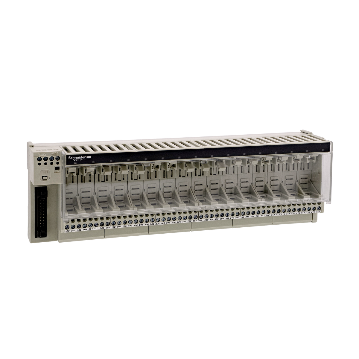 Sottobase per relè plug-in ABE7 - 16 canali - Relè 12,5 mm