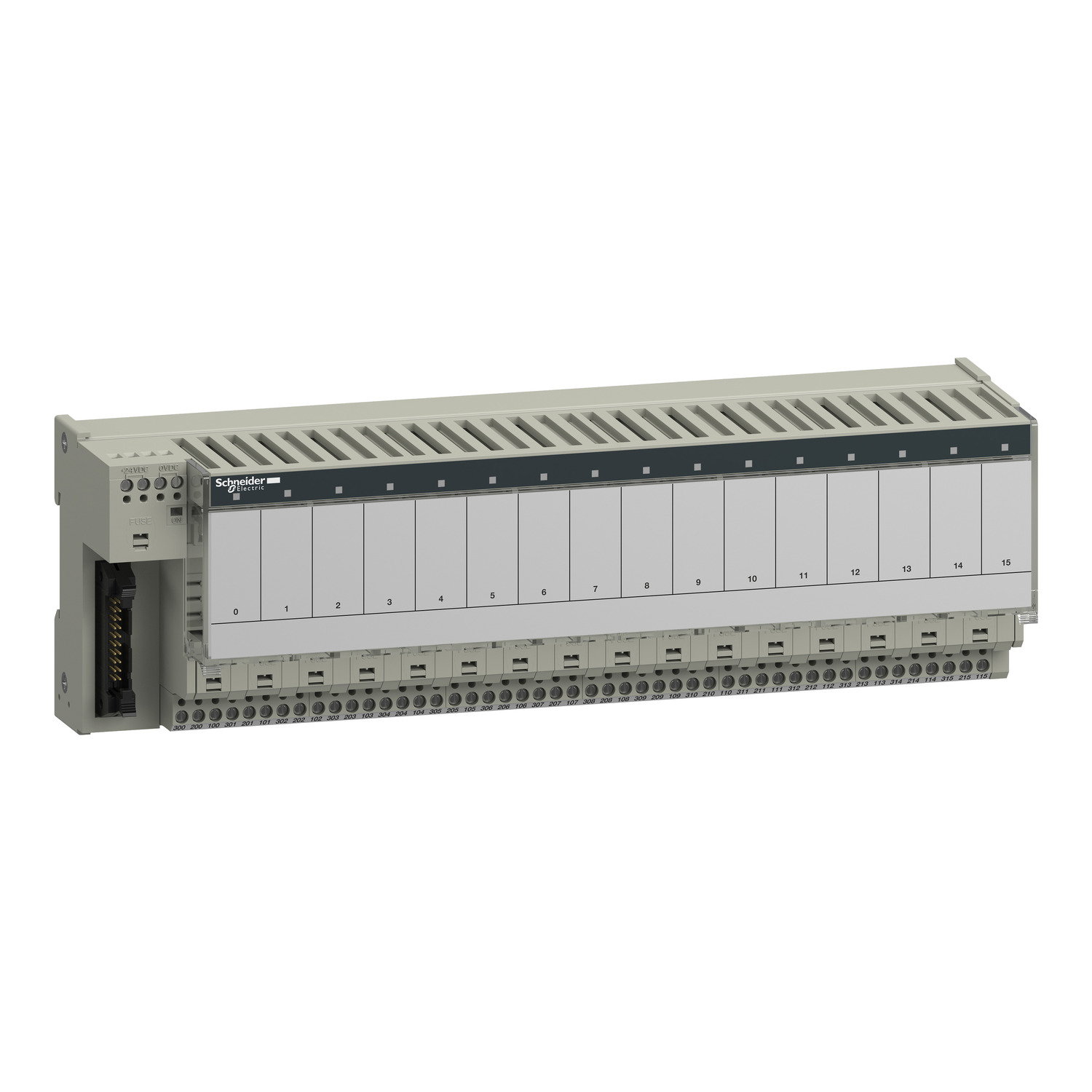 Sottobase per relè plug-inABE7 - 16 canali - Fusibili - Relè 12,5 mm – Immagine 3 di 3