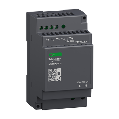 Alimentatori switching, 100-240 V AC, 24 V 2.5 A, monofase, Modulare