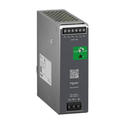 Alimentatori switching, 100-240 V AC, 24 V 5 A, monofase, Ottimizzato