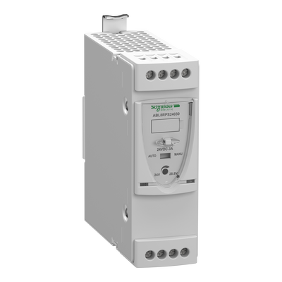 Alimentatore con commutazione regolata - 1 o 2 fasi - 200..500 Vca - 24 V - 3 A