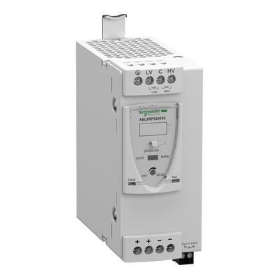 Alimentatore con commutazione regolata - 1 o 2 fasi - 200..500 V CA - 24 V - 5 A