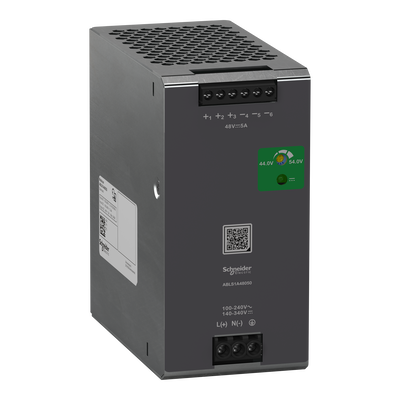 Alimentatore con commutazione regolata, 100...240V AC, 48V, 5A, Monofase, Ottimizzato